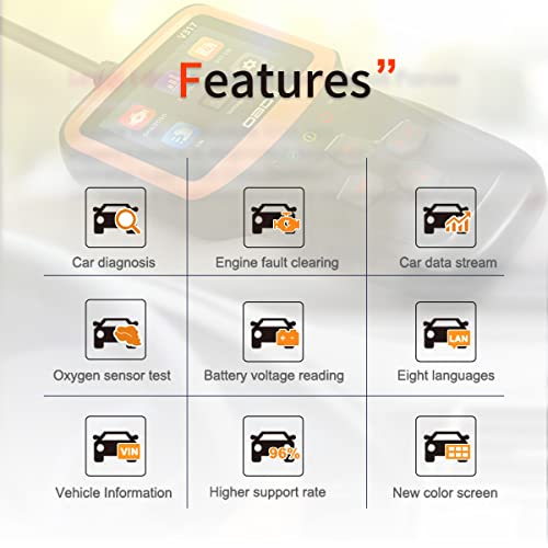 UYYE V317 Car OBD2 Scanner,Car Interior Accessories Code Reader,Engine Fault Code Reader Scanner, CAN Diagnostic Scan Tool,for All OBD II /EOBD Protocol Cars