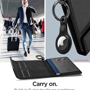 Spigen Passport Card Cover Holder Passport Wallet Travel Documents Organizer Protector Passport Holder Travel Accessories with RFID Blocking Technology SIM Card Pin Included - Black