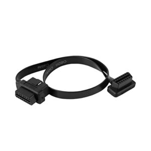 zipelo obd2 16 pin splitter extension, 2ft obdii extender cable adapter, 1 male plug and 2 female connectors, extension cord for scan tools and diagnostic reader, universal for all obd2 vehicles