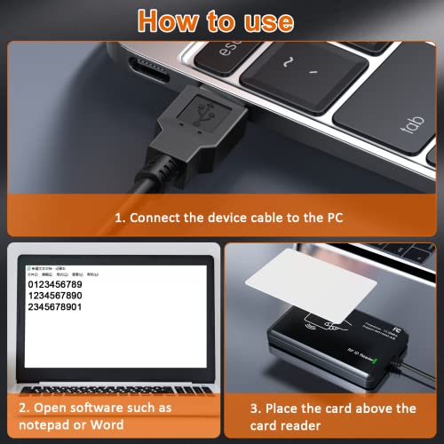 Alacrity ID RFID Card Reader Writer 13.56Mhz Reader USB Read 1326 Family Proximity Cards & EM4100 ID Card Access Control System Home Again Microchip Scanner (USB Port)