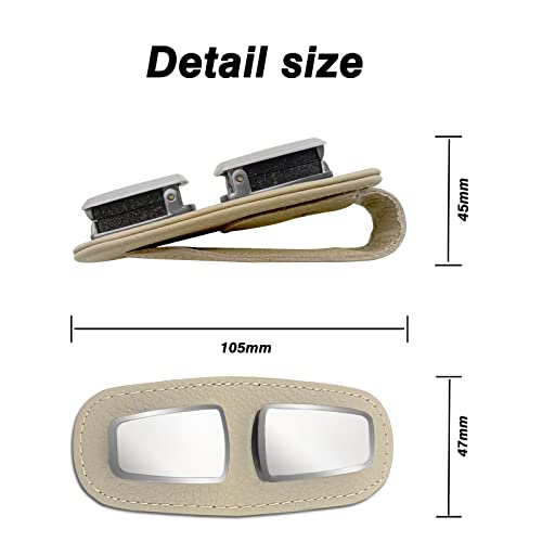 GOOTHX Sunglass Holder for Car, Sunglass Visor Clip, Car Interior Accessories，Universal Leather Sunglass Clip and Ticket Card Clip for Car