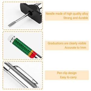 2 Pcs Portable Tire Tread Depth Gauge,Color Coded Tire Tread Depth Gauge 32nds Digital,Tire Wear Accurate Measurement Tools for Drive Safe