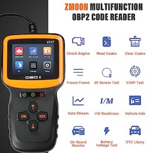 YAKEFLY OBD2 Scanner Diagnostic Tool,Car OBD2 Scanner Code Reader Engine Fault Code Reader Scanner,Vehicle Check Engine Light Scan Tool, Car OBDII/EOBD Diagnostic Scan Tool for All Vehicles After 1996