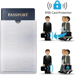 Kwetss RFID Blocking Sleeve Anti Theft Credit Card & Passport Holder Wallet Pocket - To protect your valuable information from theft (6 Passport Holder)