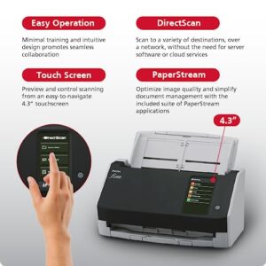 RICOH fi-8040 Fast Front Office & Desktop Document, Receipt, ID Card Scanner with 50 Page Auto Feeder and PC-Less DirectScan Capability