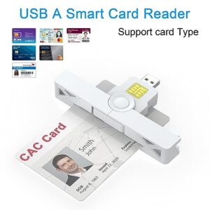 USB Smartfold Type A CAC Reader, USB A DOD Military USB Common Access CAC Smart Card Reader and ID CAC Card Reader,Compatible with Mac Os, Windows,Linux(Mini Foldable and Portable Type A) New