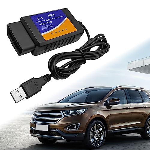 ELM327 OBD2 USB Adapter, Diagnostic Coding Tool with MS-CAN/HS-CAN Switch Compatible with Ford F150 F250 Lincoln Mazda Mercury Code Reader Vehicle Diagnosis on Windows with V1.5 PIC18F25K80 Chip