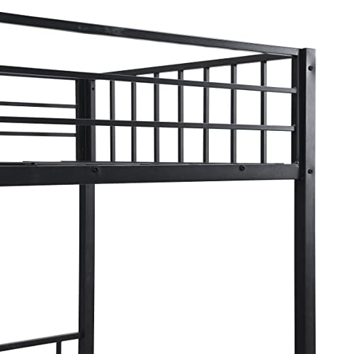 EMKK Triple Twin-Over Double Twin Bunk Bed for Kids Bedroom,Sturdy Triple Bunkbed,3 Twin-Size beds,No Box Spring Needed,Space Saving Design