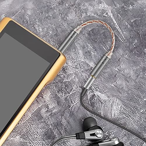 ANLINKSHINE 4.4mm Balance Male to 3.5mm Balance Female Adapter Cable, 6N OCC Copper Silver Plate Audio Cord Compatible with Sony NW-ZX300A, NW-WM1A, NW-WM1Z, PHA-2A, TA-ZH1ES Audio Player, DAP