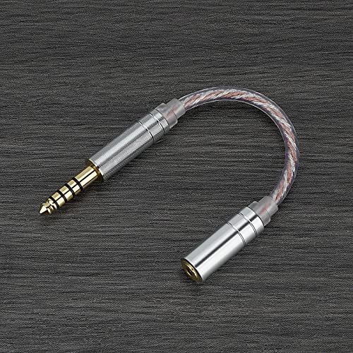 ANLINKSHINE 4.4mm Balance Male to 3.5mm Balance Female Adapter Cable, 6N OCC Copper Silver Plate Audio Cord Compatible with Sony NW-ZX300A, NW-WM1A, NW-WM1Z, PHA-2A, TA-ZH1ES Audio Player, DAP