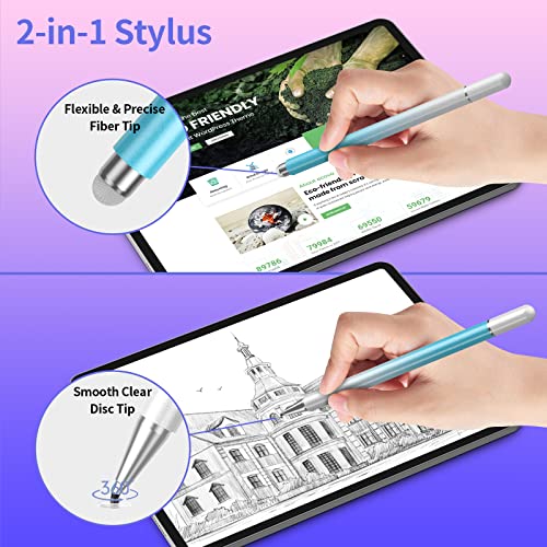 Stylus Pens for Touch Screens, 2 in 1 High Precision Magnetic Disc Universal Stylus Pen for iPad Compatible with All Touch Screens