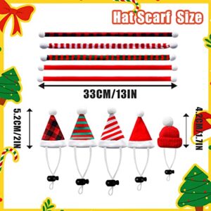 13 Pieces Christmas Bearded Dragon Santa Hat Leash Harness Scarf Set Bearded Dragon Lizard Christmas Outfits Costume Leash Harness Scarf and Hat Wings Accessories for Reptile Small Pet Animals