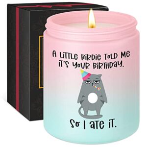 gspy scented candle - birthday gifts, cat birthday gifts for women, men, mom, dad, best friend, daughter, niece, sister, son - 30th 40th 50th 60th 70th 80th birthday candle gifts for cat lovers