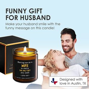 Husband Candle, Husband Gifts from Wife Funny Husband Gifts from Wife, Husband Birthday Gifts from Wife, Birthday Gifts for Husband from Wife, Birthday Gift for Husband from Wife, Cute Gifts for Him