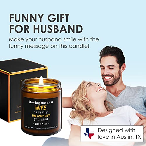 Husband Candle, Husband Gifts from Wife Funny Husband Gifts from Wife, Husband Birthday Gifts from Wife, Birthday Gifts for Husband from Wife, Birthday Gift for Husband from Wife, Cute Gifts for Him