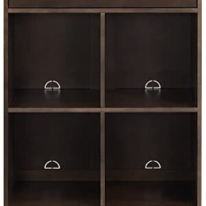 Crosley Furniture Juno Record Storage Cube Bookcase, Dark Brown