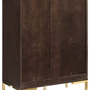 Crosley Furniture Juno Record Storage Cube Bookcase, Dark Brown