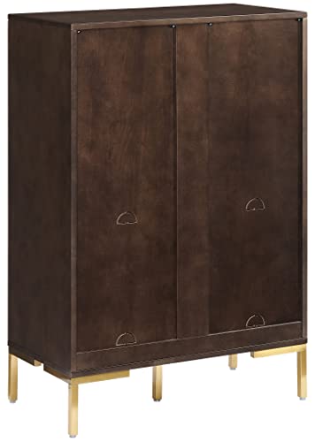 Crosley Furniture Juno Record Storage Cube Bookcase, Dark Brown