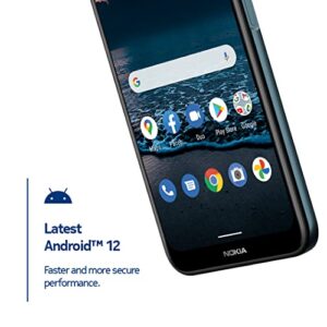 Nokia G100 | Verizon, T-Mobile, AT&T | Android 12 | Unlocked Smartphone | 2-Day Battery | US Version | 3/32GB | 6.52-Inch Screen | 13MP Triple Camera | Polar Night