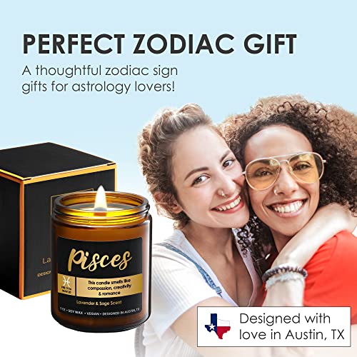 Pisces Candle, Zodiac Candles, Zodiac Signs Pisces Candles Women, Pisces Astrology Gifts for Women, Lovers Pisces Zodiac Stuff, Pisces Gifts for Women, Pisces Birthday Candle, Zodiac Gifts for Women