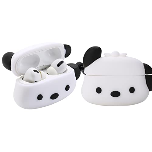 Aerymli 3D Cute Big Ear Dog Case for Airpods Pro,3D Cartoon Cute Kawaii Unique Character Fashion Kits Kids Teens Girls Women Anime Dog Soft Silicone Case for Airpods Pro 2019/2022 Case (Big Ear Dog)