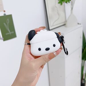 Aerymli 3D Cute Big Ear Dog Case for Airpods Pro,3D Cartoon Cute Kawaii Unique Character Fashion Kits Kids Teens Girls Women Anime Dog Soft Silicone Case for Airpods Pro 2019/2022 Case (Big Ear Dog)