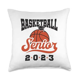 basketball senior night 2023 gifts class of 2023 basketball senior graduate grad throw pillow, 18x18, multicolor