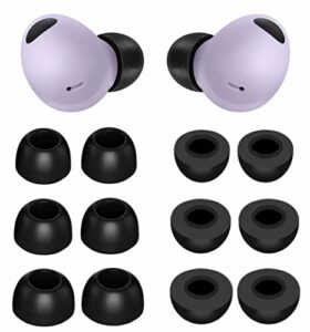 6 pairs galaxy buds 2 pro memory foam ear tips, s/m/l noise reduce anti-slip no silicone pain comfortable fit in case earbuds compatible with samsung galaxy buds 2 pro 2022 release - graphite
