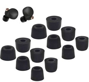 bllq memory foam ear tips compatible with sony wf-1000xm5 replacement ear tips, perfect noise cancellation, fit in case, s/m/l 6 pairs foam tips black (foam xm5b6p)
