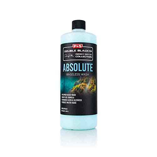 P&S Professional Detail Products - Absolute Rinseless Wash - Premium Soap Alternative; Emulsify Dirt; Softens Water; Safe on Paint, Coatings, Wraps, PPF (1 Quart)