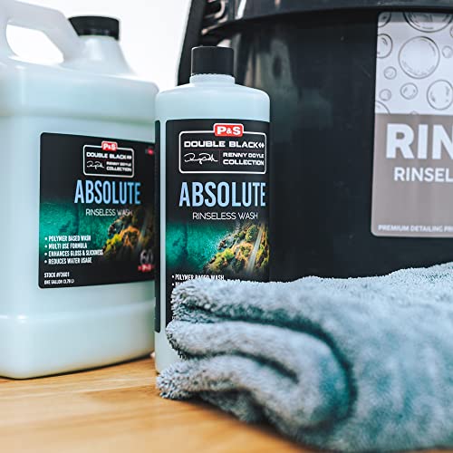 P&S Professional Detail Products - Absolute Rinseless Wash - Premium Soap Alternative; Emulsify Dirt; Softens Water; Safe on Paint, Coatings, Wraps, PPF (1 Quart)