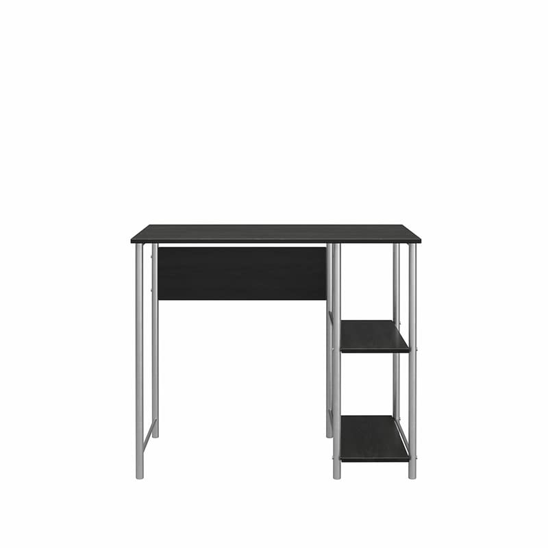 Ameriwood Home Mainstays Basic Metal Student Computer Desk in True Black Oak