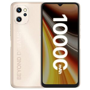 umidigi power 7 max cell phone, 6gb+128gb 10000mah battery unlocked smartphone with 6.7" full screen + 48mp ai triple camera android smartphone gold