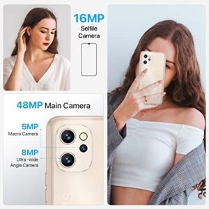 UMIDIGI Power 7 MAX Cell Phone, 6GB+128GB 10000mAh Battery Unlocked Smartphone with 6.7" Full Screen + 48MP AI Triple Camera Android Smartphone Gold