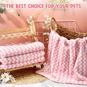 4 Pack Guinea Pigs Blankets 30 x 40 Inch Hamster Fleece Cage Liners Soft Guinea Pig Accessories Small Animal Pet Blanket Sleep Bedding Mats Pet Supplies for Dog Puppy Cat