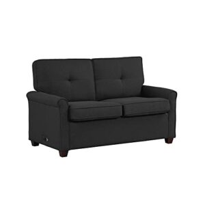 lifestyle solutions convertible sofa, black