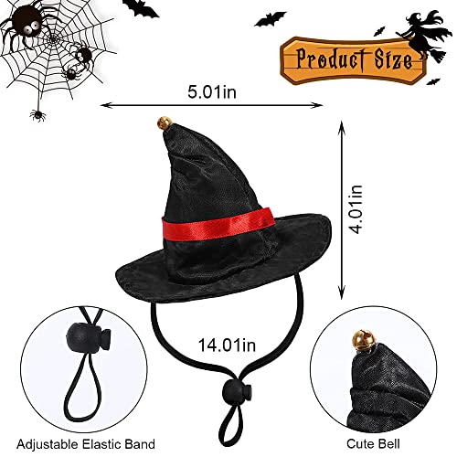 Heureppy Halloween Cat Costume Cloak Witch Hat Accessories Adjustable Bats Pet Clothes Set, Pat for Cats Dogs Animal Carnival Party Supplies