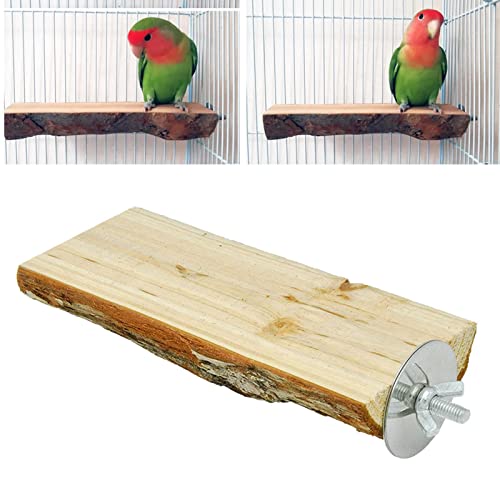 Natural Wooden Bird Perch Stand, Multi-Branch Hanging Perch Platform for Parrots, Cockatiels, Conures, Macaws, 7-8cm 15cm