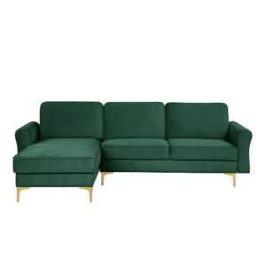 lifestyle solutions langston sectional sofa, green