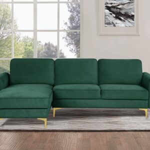 LifeStyle Solutions Langston Sectional Sofa, Green