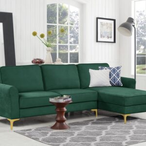 LifeStyle Solutions Langston Sectional Sofa, Green