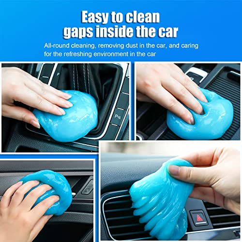 yonwait Cleaning Gel for Car Cleaning Putty Car Slime for Cleaning Car Detailing Putty Detail Tools Car Interior Cleaner Automotive Car Cleaning Kits Keyboard Cleaner (Blue)