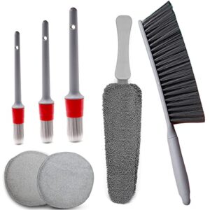 car interior cleaning duster brush kit, awsom versatile car detailing cleaning brush scratch free vehicle dusters