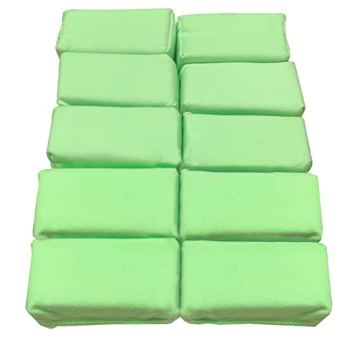 Detailer's Preference Suede Microfiber Coating Applicators 3”x1.5”x1.5” Green 10 Pack