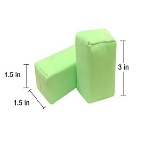 Detailer's Preference Suede Microfiber Coating Applicators 3”x1.5”x1.5” Green 10 Pack