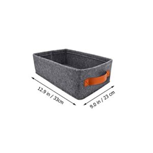 Cabilock Storage Drawers Bathroom Basket 3pcs Foldable Storage Bin Foldable Storage Cubes Felt Storage Baskets Fabric Storage Bins Collapsible Fabric Storage Storage Cube Bins Kids Toys