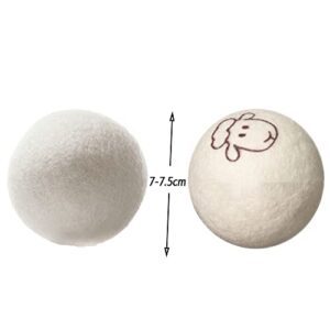 Drying Ball 6Pcs Drying Wool Ball Household Drying Clothes Washer Dryer Anti-Entanglement Special Ball Clothes Drying Ball(Pure White)