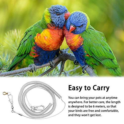 Bird Harness Leash, Ultra-Light Bird Training Leash, Portable Parrot Harness, Outdoor Training Rope with Leg Ring Pet Supplies(3.5mm)