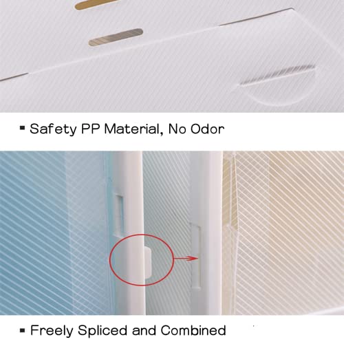 Shoe Storage Box, Foldable Shoe Organizer Boxes, White Plastic Closet Shoe Organizer with Transparent Cover, Free Standing Shoe Rack Easy Assembly Expandable for High Heels, Boots (20 Pair Shoes)