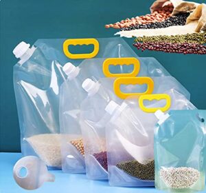gusaj 10-pack of new grain moisture-proof airtight bags 5 reusable specifications for grain storage vertical airtight bags for food storage suitable for food, water, pet food, etc., 5 specifications